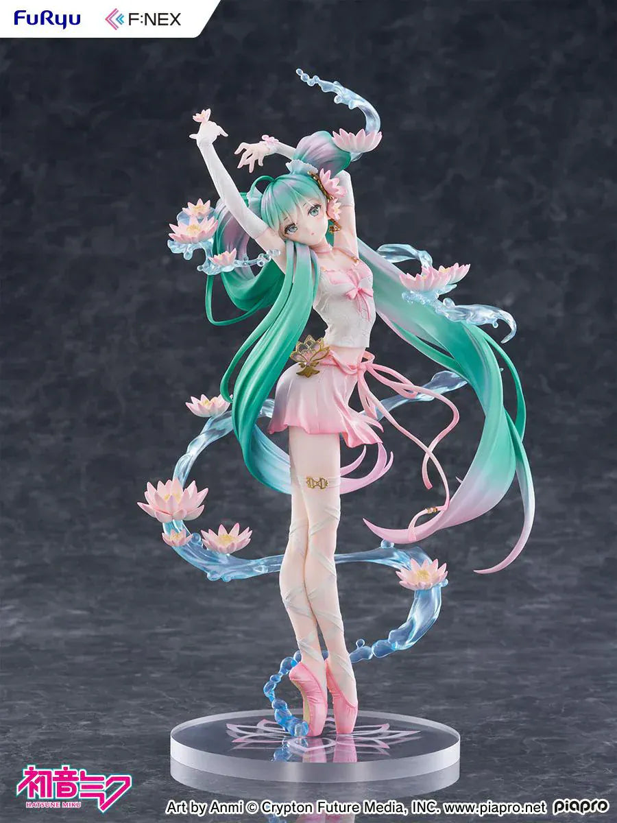 Vocaloid Hatsune Miku Water Lily Ver. 1/7 scale figure with flowing hair translucent water effects and lotus flowers