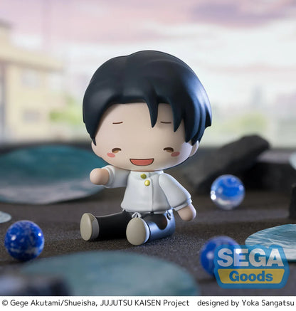 Yuta Okkotsu chibi figure from Jujutsu Kaisen The Culling Game seated in his white uniform with dark hair and gold buttons.