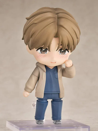 Jinx Nendoroid Joo Jaekyung and Kim Dan Figures featuring both characters in chibi-style designs with casual outfits and character accessories.
