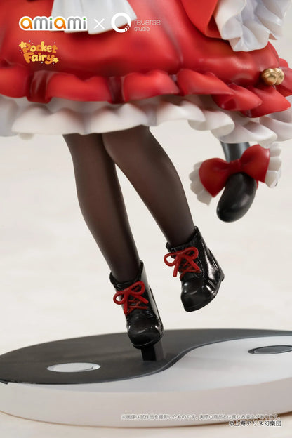 Touhou Project Pocket Reimu Hakurei figure holding a purification rod and ofuda talisman on a black-and-white yin-yang base.