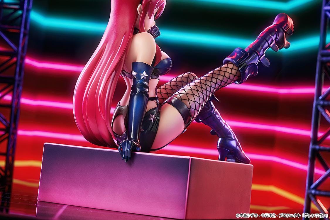 Tengen Toppa Gurren Lagann Kirameki Yoko Box Pieces of Sweet Stars Yoko Bondage Costume Ver. 1/7 Scale Figure featuring Yoko in a black outfit with long red hair and a seated pose.