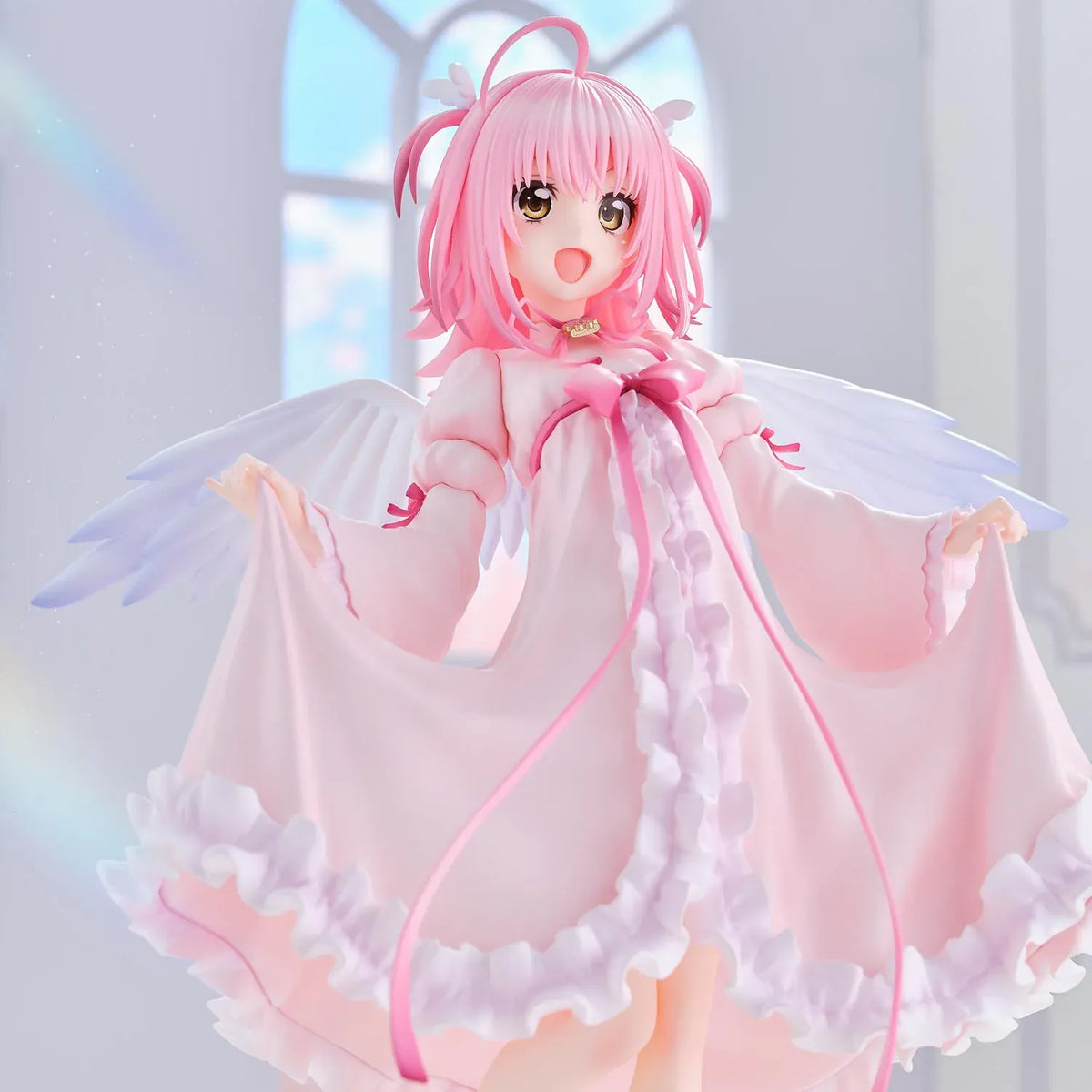 Shugo Chara Amu Hinamori Amulet Angel 1/6 scale figure wearing a flowing pink and white dress with angel wings