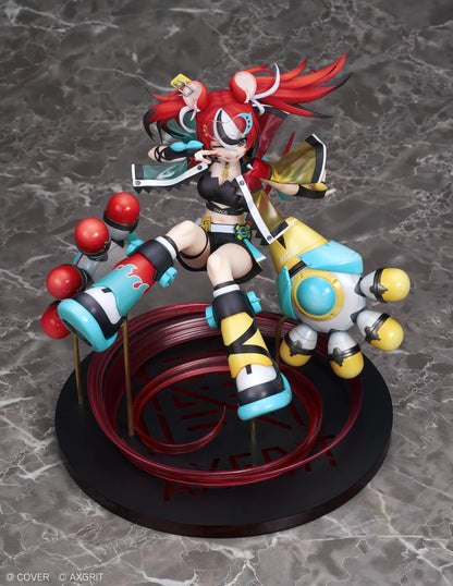 Hololive Hakos Baelz AXGRIT version 1/7 scale figure with dynamic pose red twin tails and mechanical companions