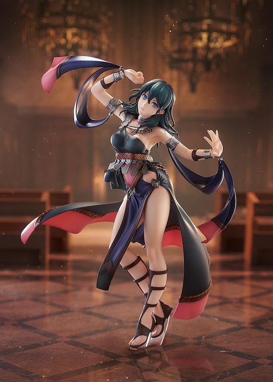 “Fire Emblem Three Houses Byleth Dancer Version 1/7 Scale Figure in dynamic dancing pose with flowing outfit and detailed sculpt.”