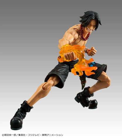 One Piece Variable Action Heroes Portgas D. Ace articulated action figure wearing his orange hat and black shorts