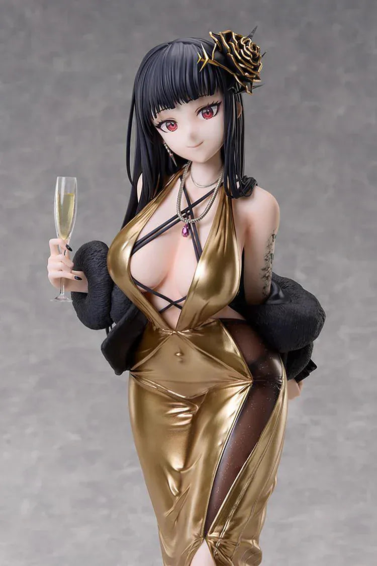 D Killer Wife Secret Party Cleaner 1/4 scale figure in gold dress holding a champagne glass.