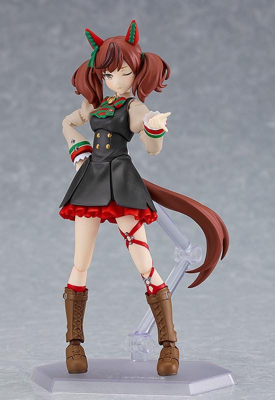 Umamusume Pretty Derby figma Nice Nature Figure Rerelease featuring Nice Nature in her black red and green racing outfit