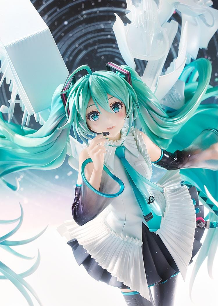 Hatsune Miku Happy 16th Birthday Version 1/7 scale anime figure with flowing teal hair and musical themed base