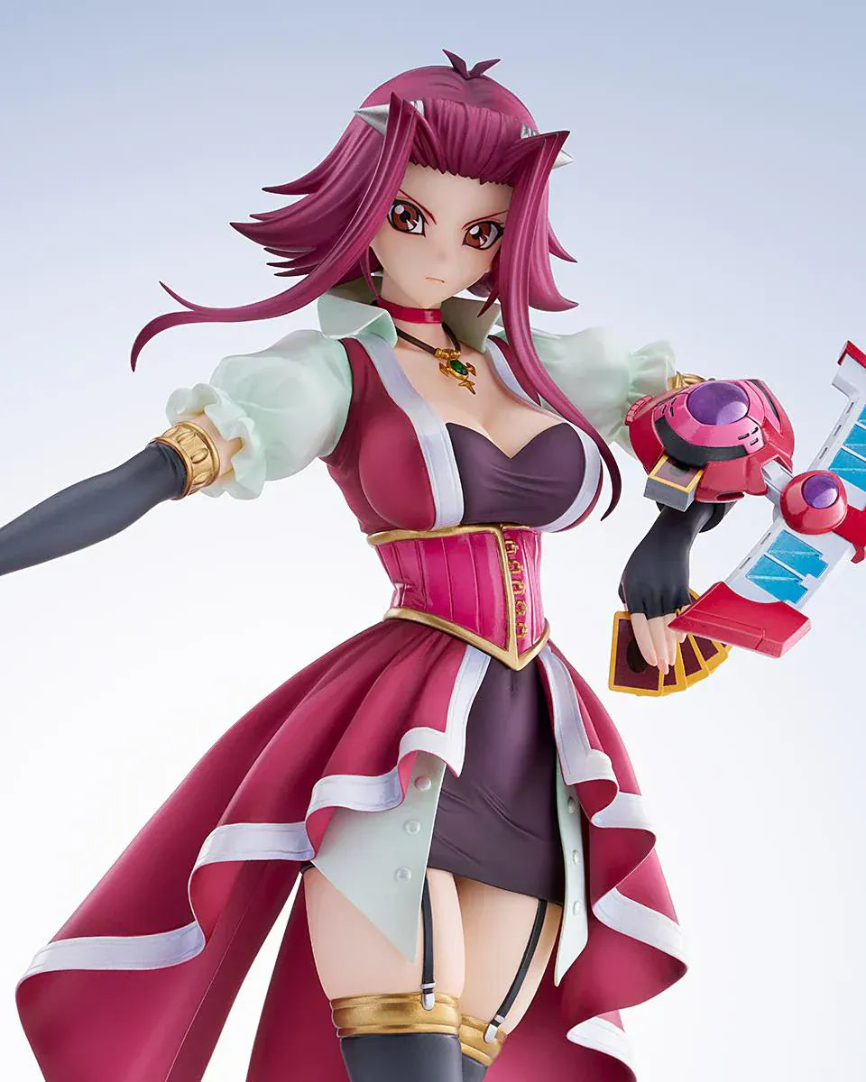 Yu-Gi-Oh! 5D’s Akiza Izinski 1/7 scale anime figure with Duel Disk and flowing costume details