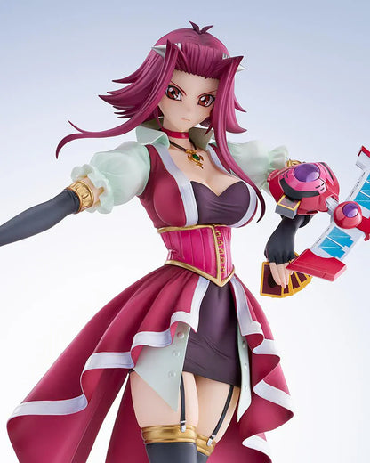 Yu-Gi-Oh! 5D’s Akiza Izinski 1/7 scale anime figure with Duel Disk and flowing costume details
