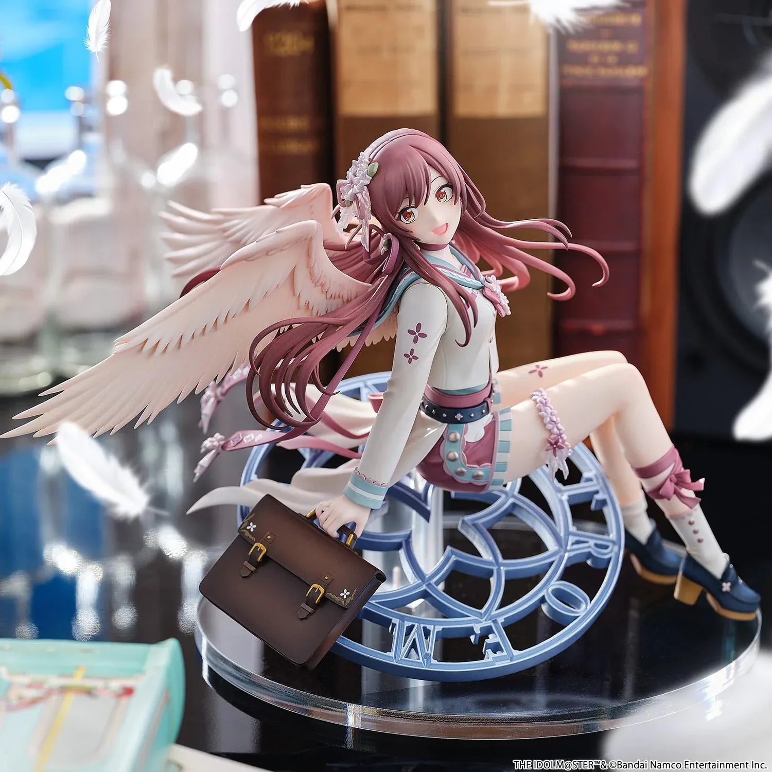 Amana Osaki Gardienne Tourmaline 1/6 scale figure with wings seated on clock base with handbag