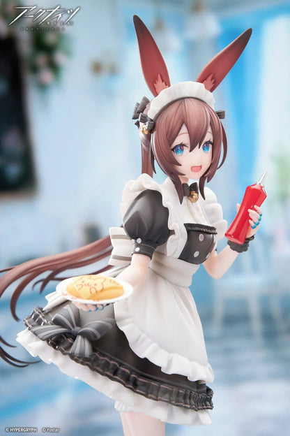 Arknights Limepie Amiya Tea Time 1/8 scale figure wearing a maid outfit and holding a dessert and ketchup bottle