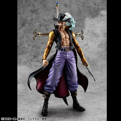 One Piece Portrait of Pirates SA-Limited Dracule Mihawk Ver. R Figure standing with arms crossed and sword on back