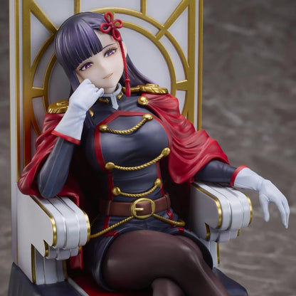 Chained Soldier Ren Yamashiro 1/6 scale figure sitting confidently on an ornate gold and white throne