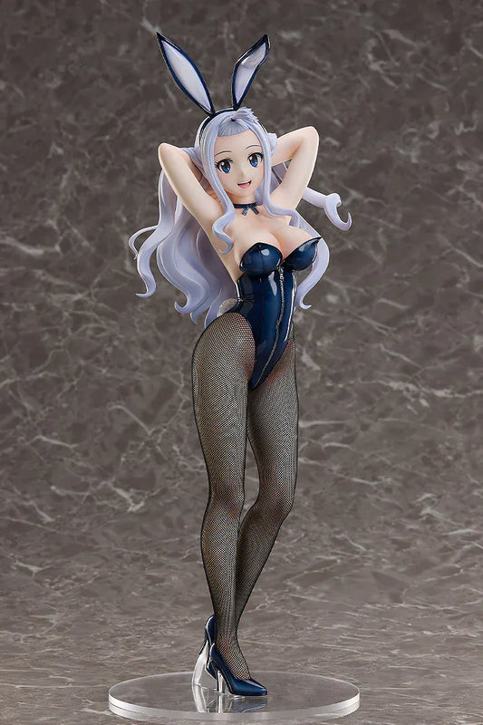 FAIRY TAIL Mirajane Strauss Bunny Ver. 1/4 Scale Figure in navy bunny outfit with silver hair and fishnet stockings