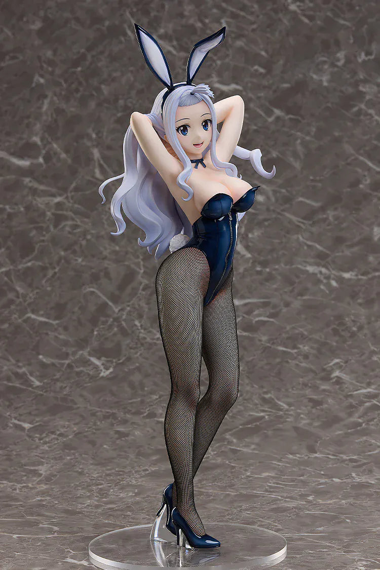 FAIRY TAIL Mirajane Strauss Bunny Ver. 1/4 Scale Figure in navy bunny outfit with silver hair and fishnet stockings