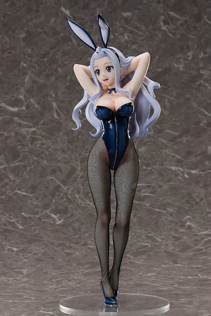 FAIRY TAIL Mirajane Strauss Bunny Ver. 1/4 Scale Figure in navy bunny outfit with silver hair and fishnet stockings