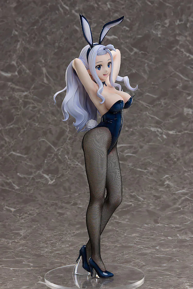 FAIRY TAIL Mirajane Strauss Bunny Ver. 1/4 Scale Figure in navy bunny outfit with silver hair and fishnet stockings