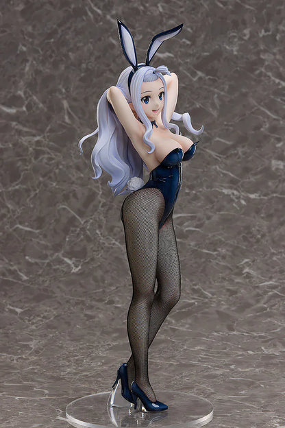 FAIRY TAIL Mirajane Strauss Bunny Ver. 1/4 Scale Figure in navy bunny outfit with silver hair and fishnet stockings