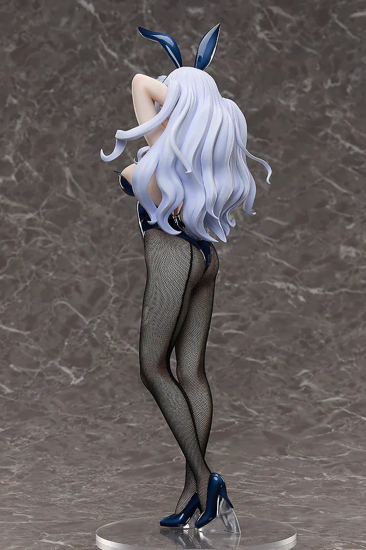FAIRY TAIL Mirajane Strauss Bunny Ver. 1/4 Scale Figure in navy bunny outfit with silver hair and fishnet stockings