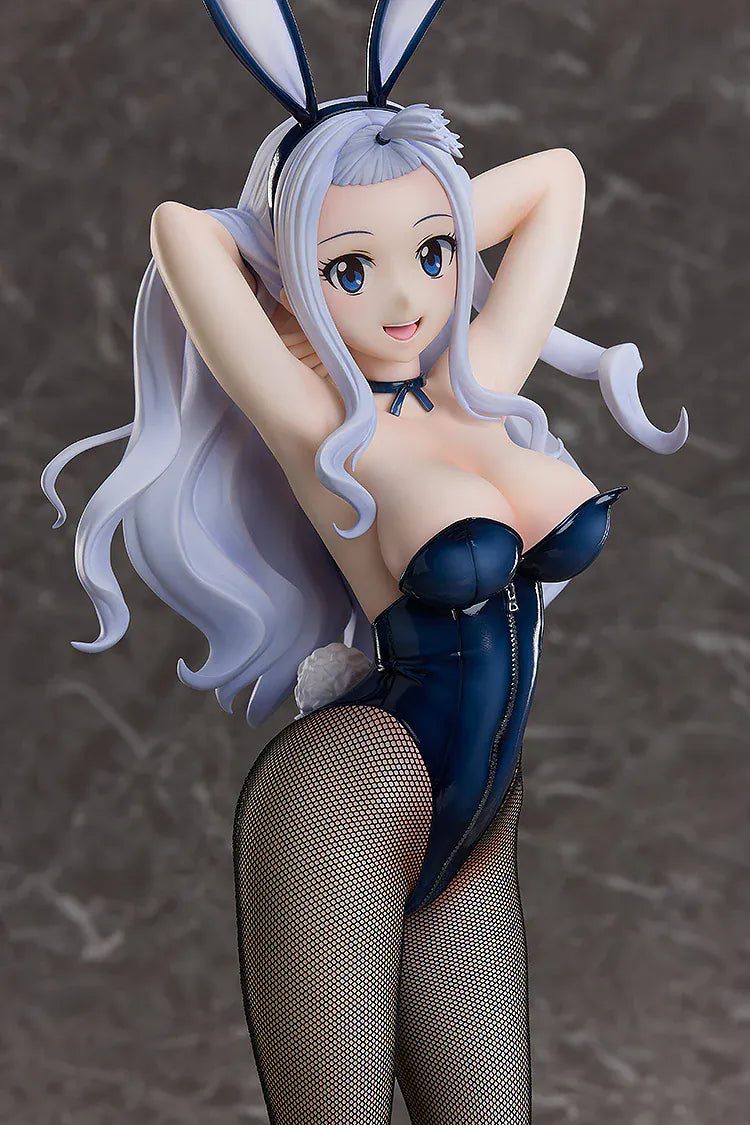 FAIRY TAIL Mirajane Strauss Bunny Ver. 1/4 Scale Figure in navy bunny outfit with silver hair and fishnet stockings
