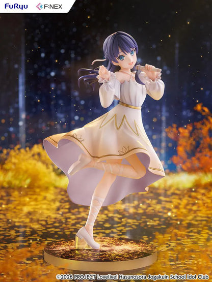 Love Live Hasunosora Girls' High School Idol Club Sayaka Murano 1/7 Scale Figure in white idol dress with flowing blue hair