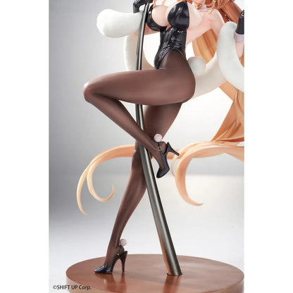 Goddess of Victory Nikke Rupee Lupin Rabbit Deluxe Ver. 1/10 Scale Figure with blonde hair, black bunny ears, rabbit outfit, posing pole, and display base