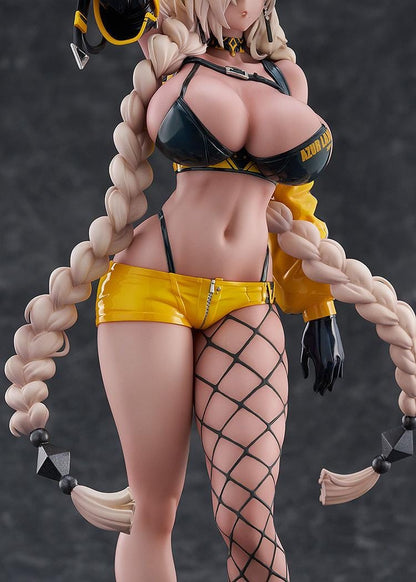 Azur Lane Owari Anime Expo 2024 Ver. 1/7 Scale Figure in black and yellow outfit with long braids and detailed base