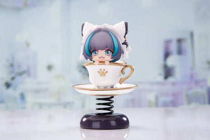 Azur Lane Cheshire Happy Shake non-scale chibi figure in teacup with spring wobble base