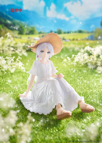 Frieren Beyond Journey’s End Desktop Cute Frieren Summer Dress figure seated in white dress with straw hat
