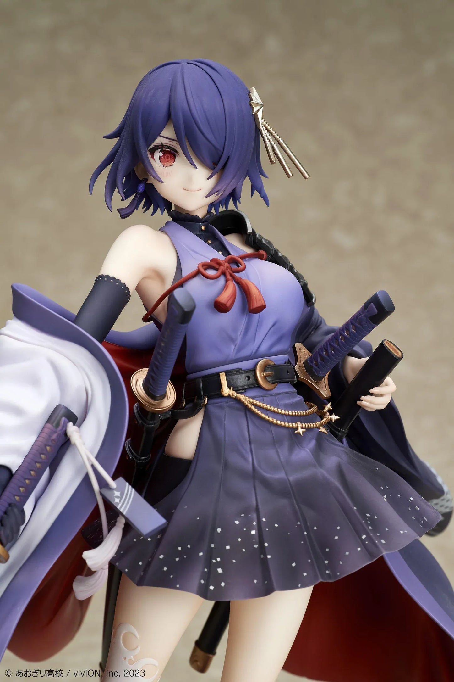 Otodama Tamako Japanese style armament version 1/7 scale figure with katana and flowing haori from Aogiri High School