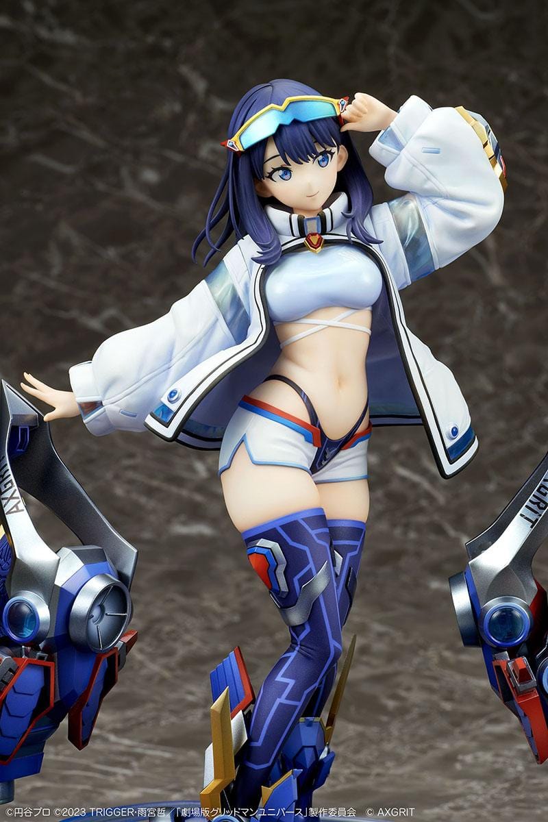 Gridman Universe Rikka Takarada AXGRIT Ver. 1/7 Scale Figure with futuristic armor and mechanical base