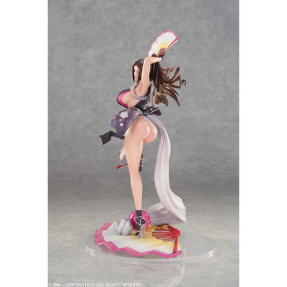 The King of Fighters x MA-Man Mai Shiranui 1/6 scale figure holding two folding fans in a dynamic pose on a fan-shaped base.