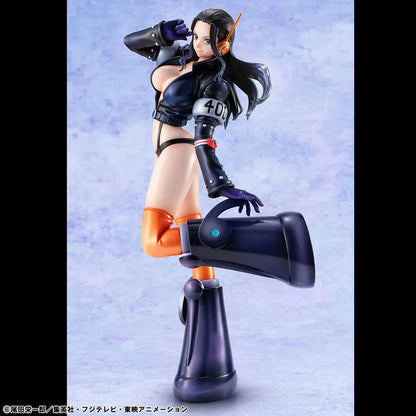"One Piece Portrait of Pirates Nico Robin Evolutionary History figure standing in futuristic outfit with dynamic pose."