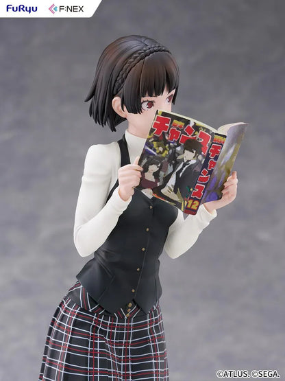 Persona 5 Royal Makoto Niijima 1/7 scale figure in her Shujin Academy school uniform reading a book