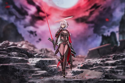 GODDESS OF VICTORY NIKKE Hyper Body Scarlet Black Shadow Figure featuring black and red armor, circular headpiece, and large red sword