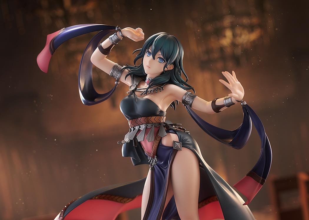 “Fire Emblem Three Houses Byleth Dancer Version 1/7 Scale Figure in dynamic dancing pose with flowing outfit and detailed sculpt.”