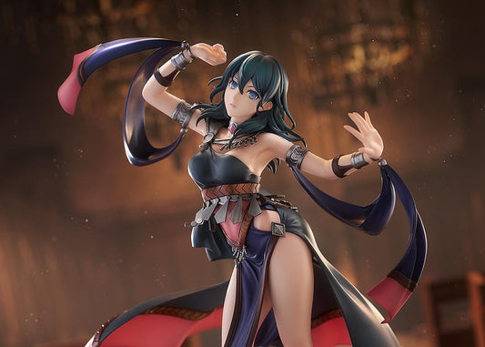 “Fire Emblem Three Houses Byleth Dancer Version 1/7 Scale Figure in dynamic dancing pose with flowing outfit and detailed sculpt.”