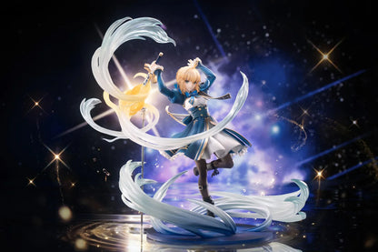 Honkai Star Rail x Fate stay night Unlimited Blade Works Saber 1/7 scale figure with blue outfit sword and translucent effect parts
