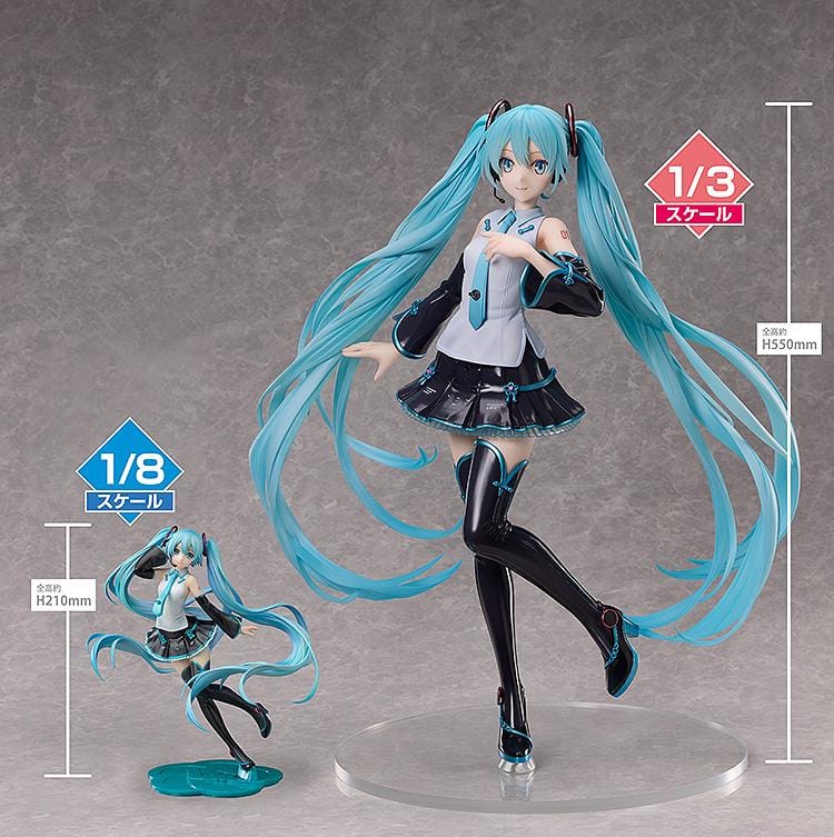 Hatsune Miku V4 CHINESE 1/3 Scale Figure featuring Miku with long teal twin tails, white and black outfit, teal accents, and an elegant display pose.