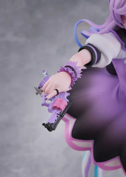 NEEDY GIRL OVERDOSE Purple Lollipop 1/7 scale figure featuring a dynamic pose, gradient purple hair, and a detailed pastel outfit