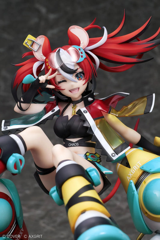 Hololive Hakos Baelz AXGRIT version 1/7 scale figure with dynamic pose red twin tails and mechanical companions