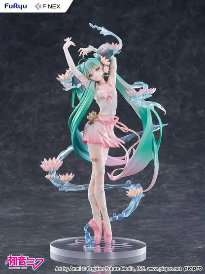 Vocaloid Hatsune Miku Water Lily Ver. 1/7 scale figure with flowing hair translucent water effects and lotus flowers