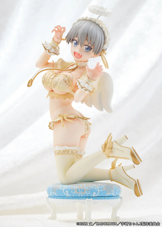 Uzaki-chan Wants to Hang Out Hana Uzaki Angel Ver 1/7 scale figure sitting on ornate stool with wings and halo