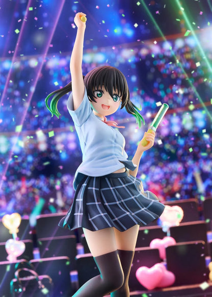 Love Live Nijigasaki High School Idol Club Yu Takasaki 1/7 scale figure jumping while holding two colorful penlights.