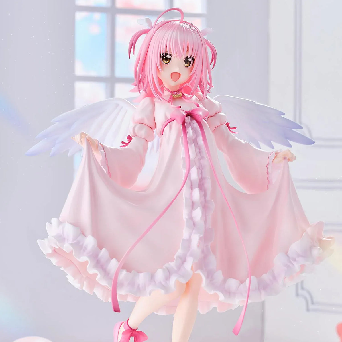 Shugo Chara Amu Hinamori Amulet Angel 1/6 scale figure wearing a flowing pink and white dress with angel wings