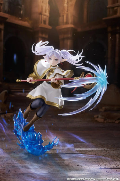 Frieren Beyond Journey's End AMP+ Frieren Figure reissue with dynamic blue magic effect and action pose
