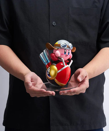Kirby POP UP PARADE Wheelie Rider version figure Kirby wearing helmet and goggles riding Wheelie motorcycle form