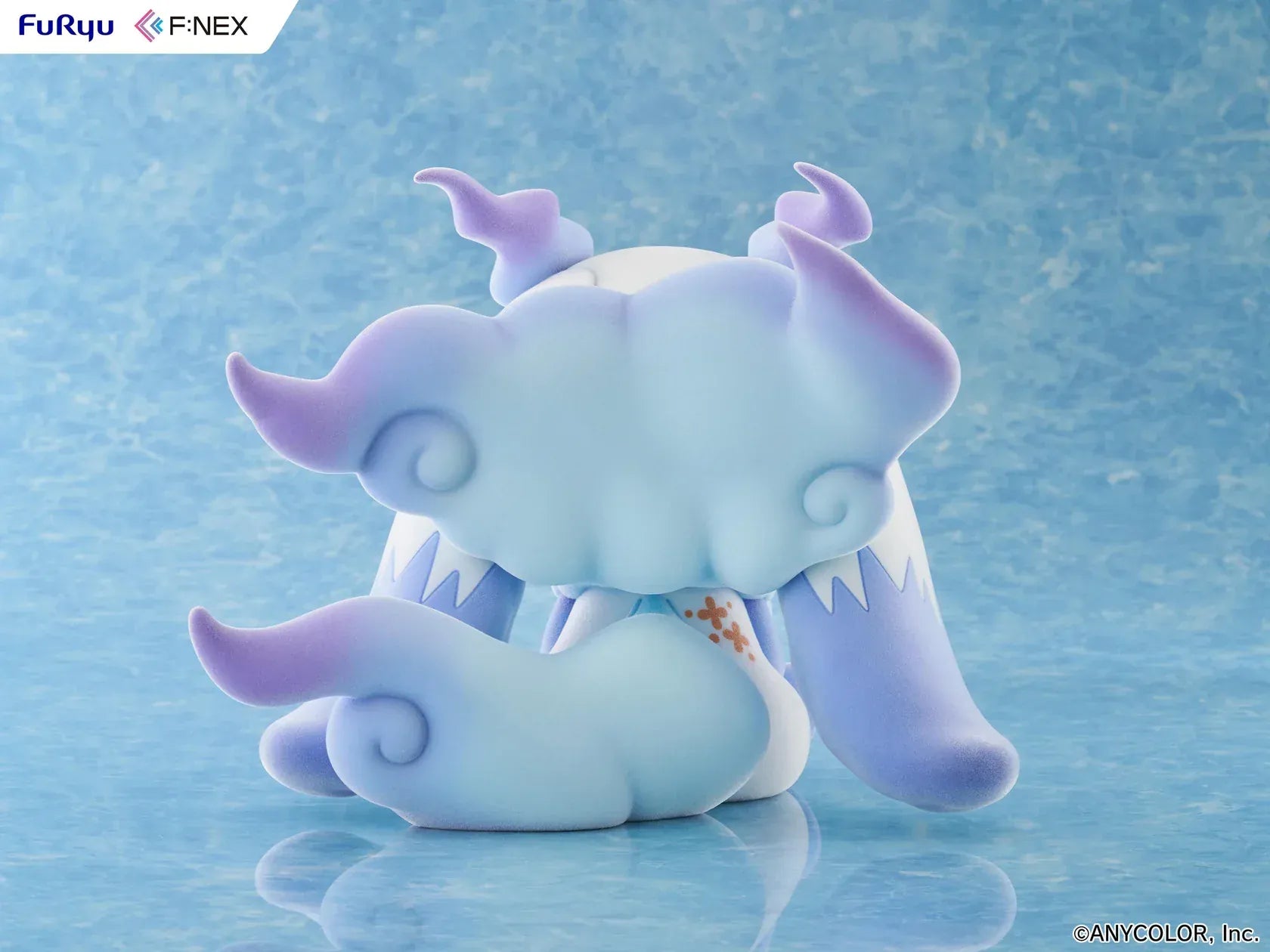 Nijisanji Lunlun 1/2 scale flocked soft vinyl figure featuring pastel colors and bell accessory