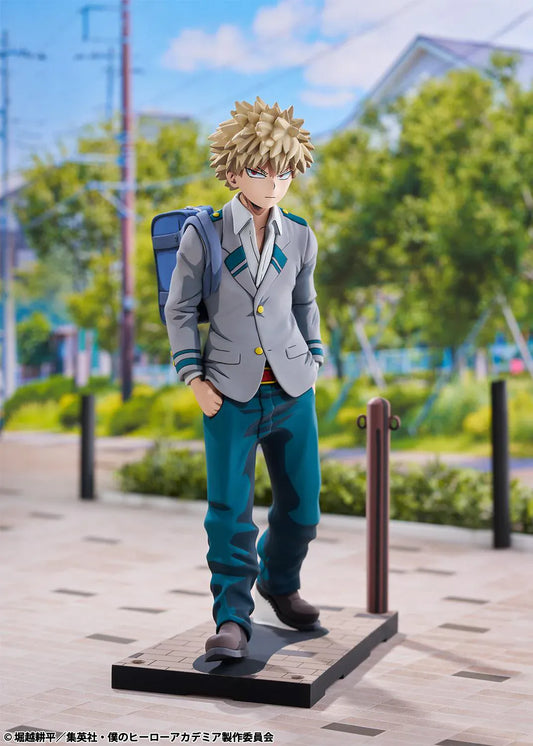 Katsuki Bakugo UA High School uniform 1/8 scale anime figure with 2D style shading